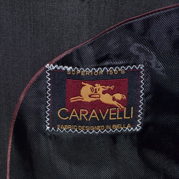 Caravelli 40R Sport Coat Blazer Suit Jacket Dark G - Picture 7 of 8